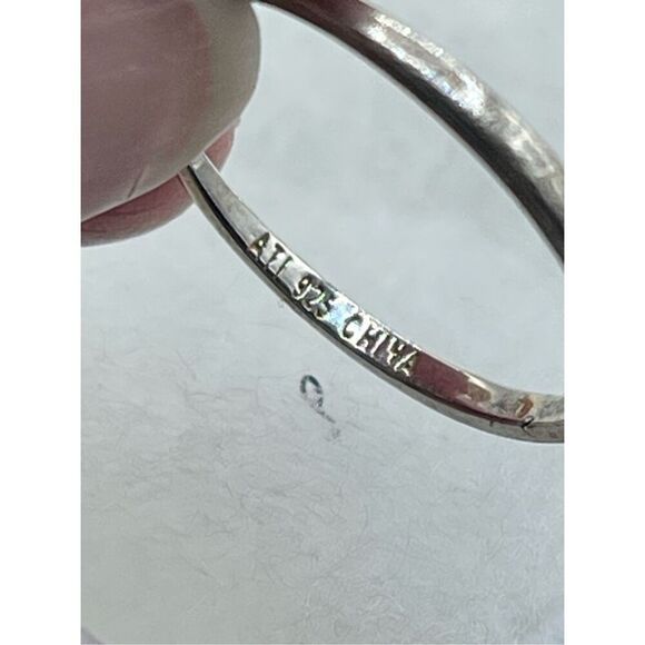 Sterling silver Opal diamond size 7:25 ring - Picture 4 of 10